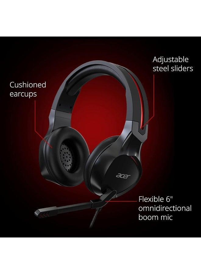 Acer Nitro Gaming Headset with Flexible Omnidirectional Mic, Adjustable Headband - Image 2